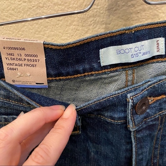 NWT~LEVI’S 515 Blue Boot Cut Mid Rise Jeans Size 4 - Picture 7 of 11